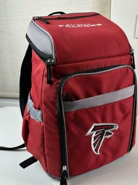 Rawlings Red and Gray Falcons Insulated Backpack Cooler
